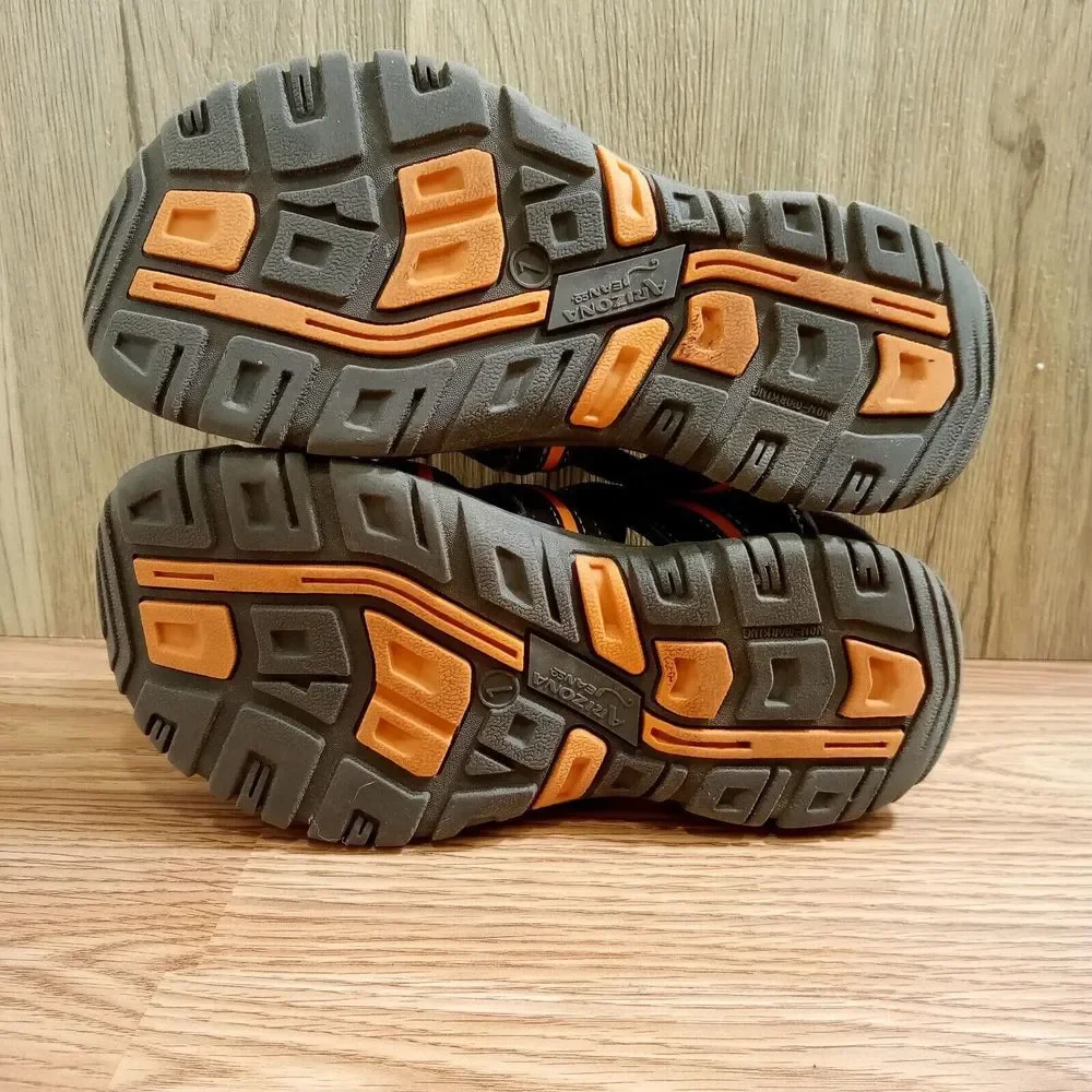 Arizona Jeans Co. Boys Sz 1 EU 32 Slingback Sandal Shoe Sneaker Closed Toe Brown